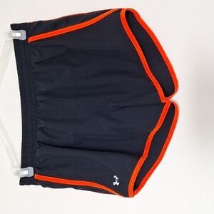 Under Armour Running Athletic Shorts Black Orange Medium Loose Fit